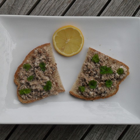 Toast met varkenshersentjes