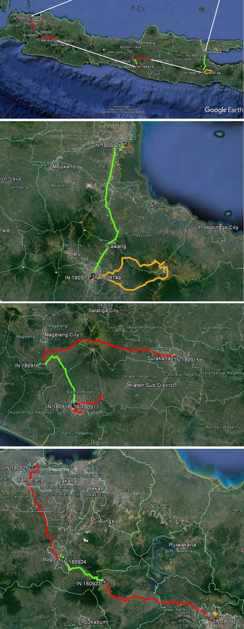 Indonesie Fietsroute Sulawesi