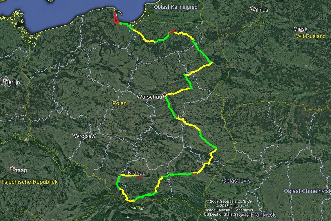 Polen Fietsroute