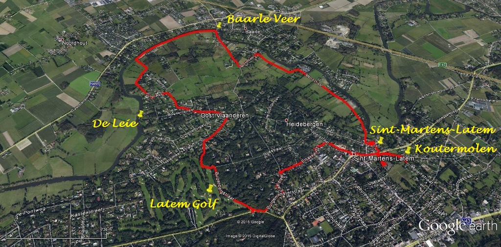 Leiestreek "Wandeling Latem Leie Golf"