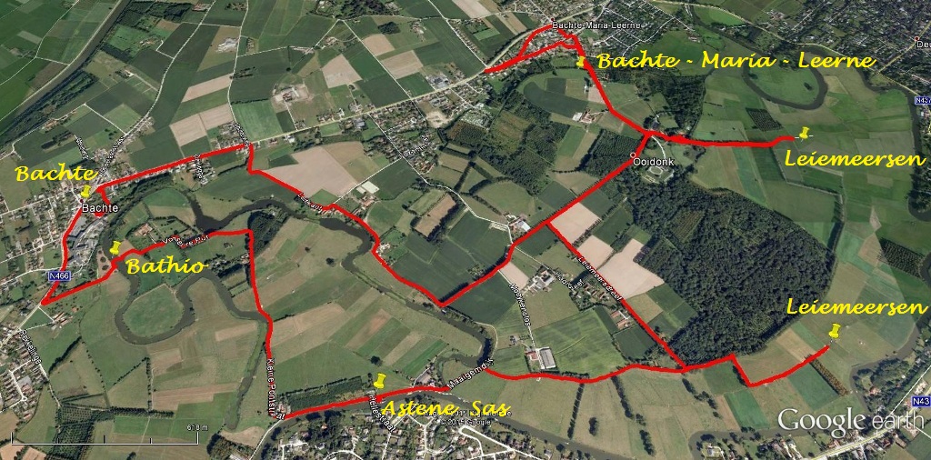 Deinze "Wandeling Ooidonk en Bathio"