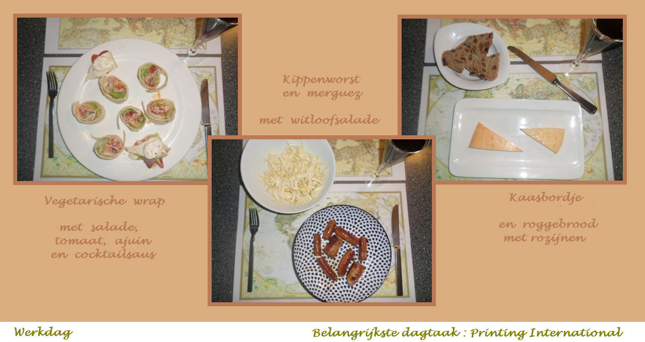 Menu in foto's