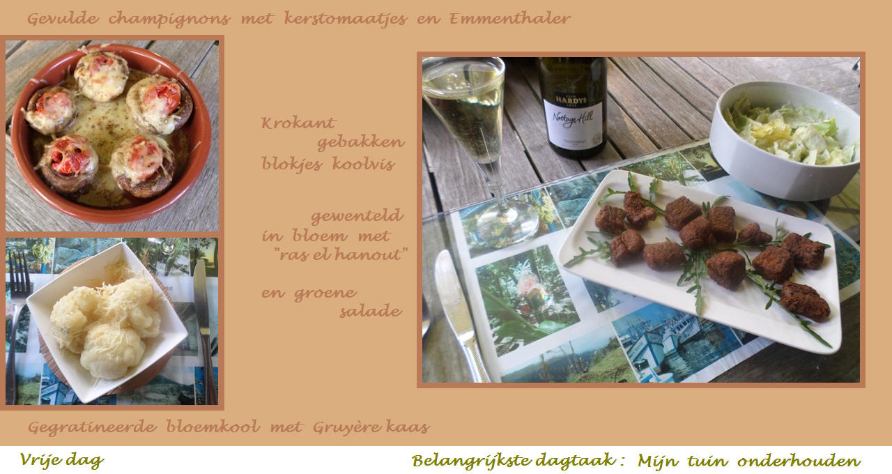 Menu in foto's