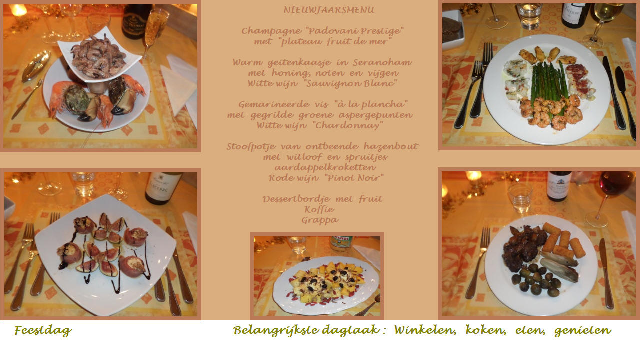 Menu in foto's