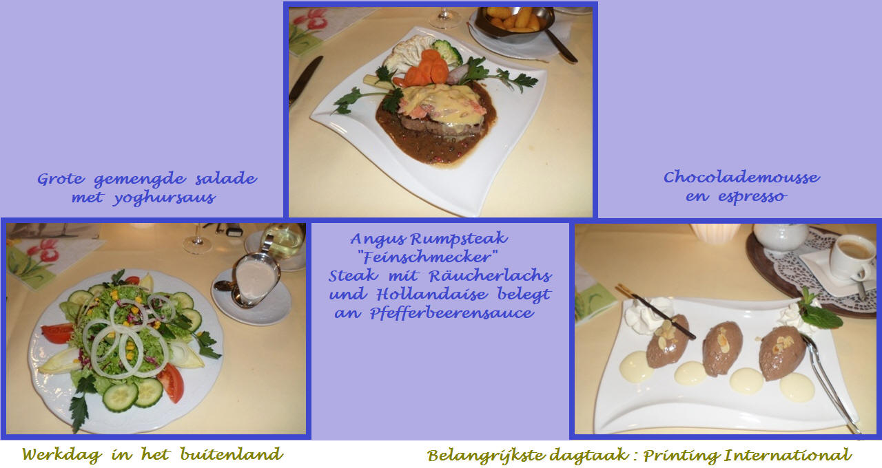 Menu in foto's