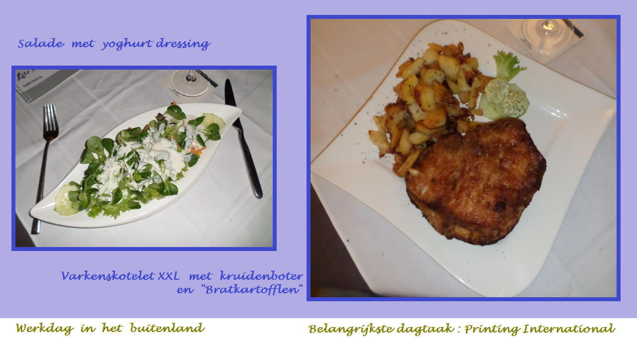 Menu in foto's