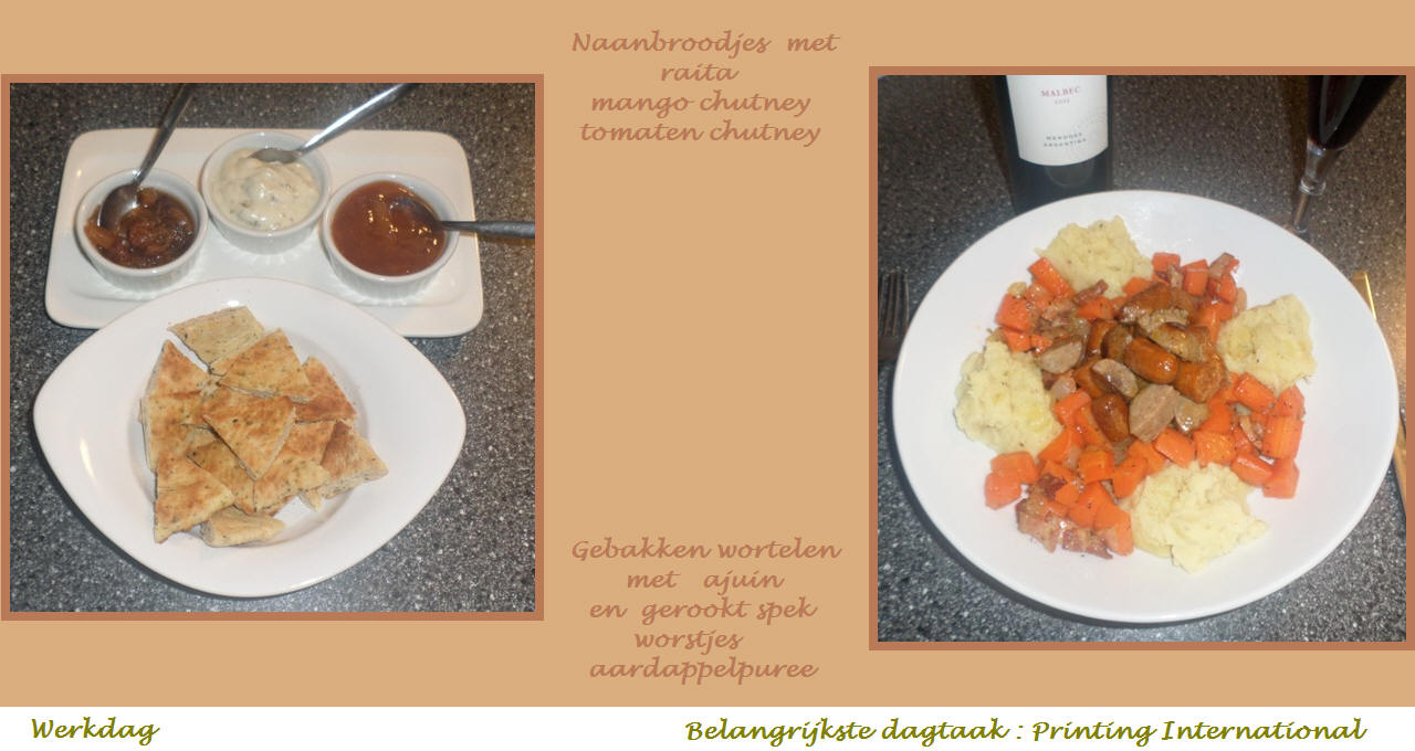 Menu in foto's