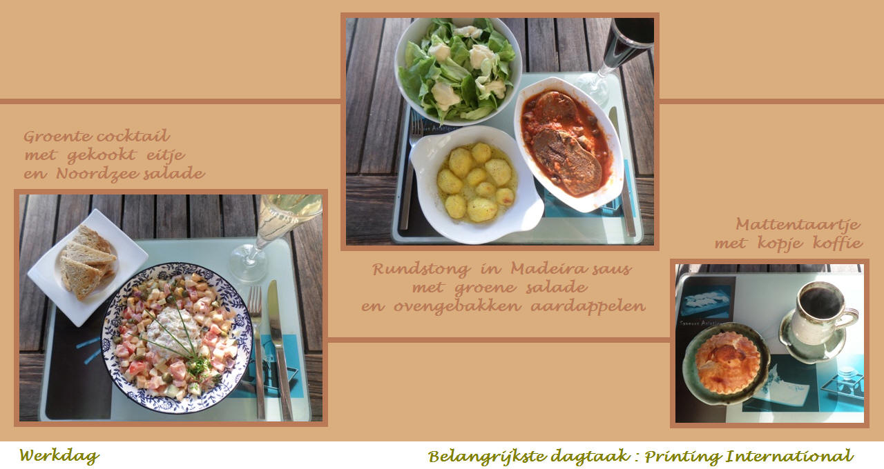 Menu in foto's