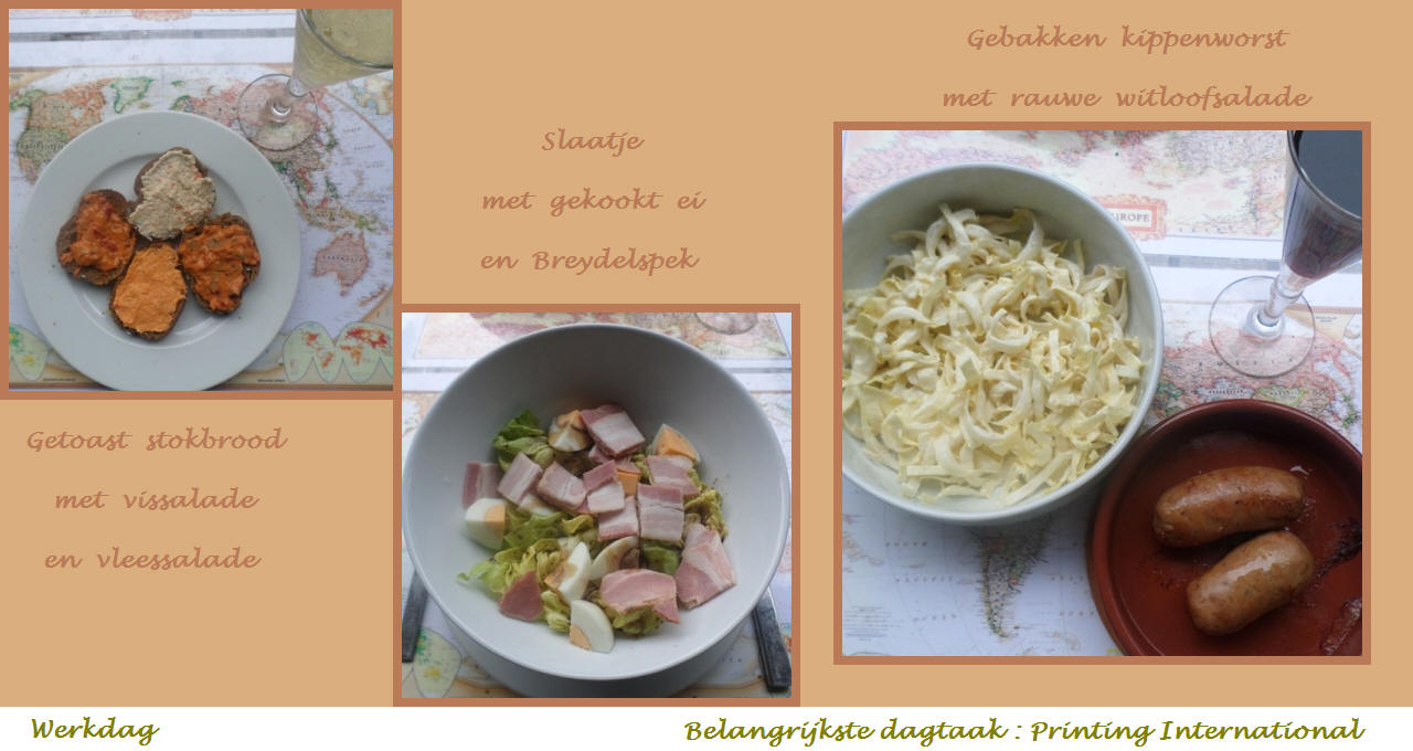 Menu in foto's