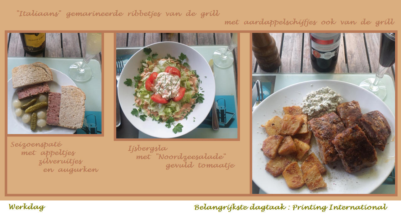 Menu in foto's