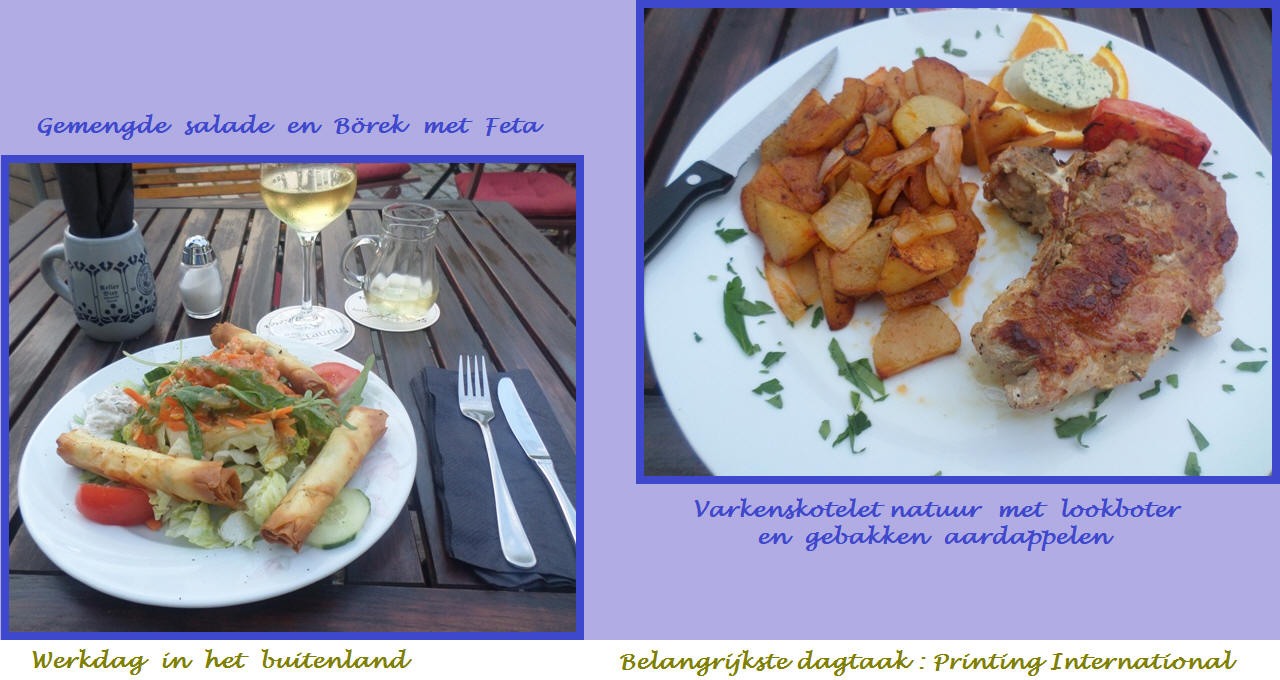 Menu in foto's