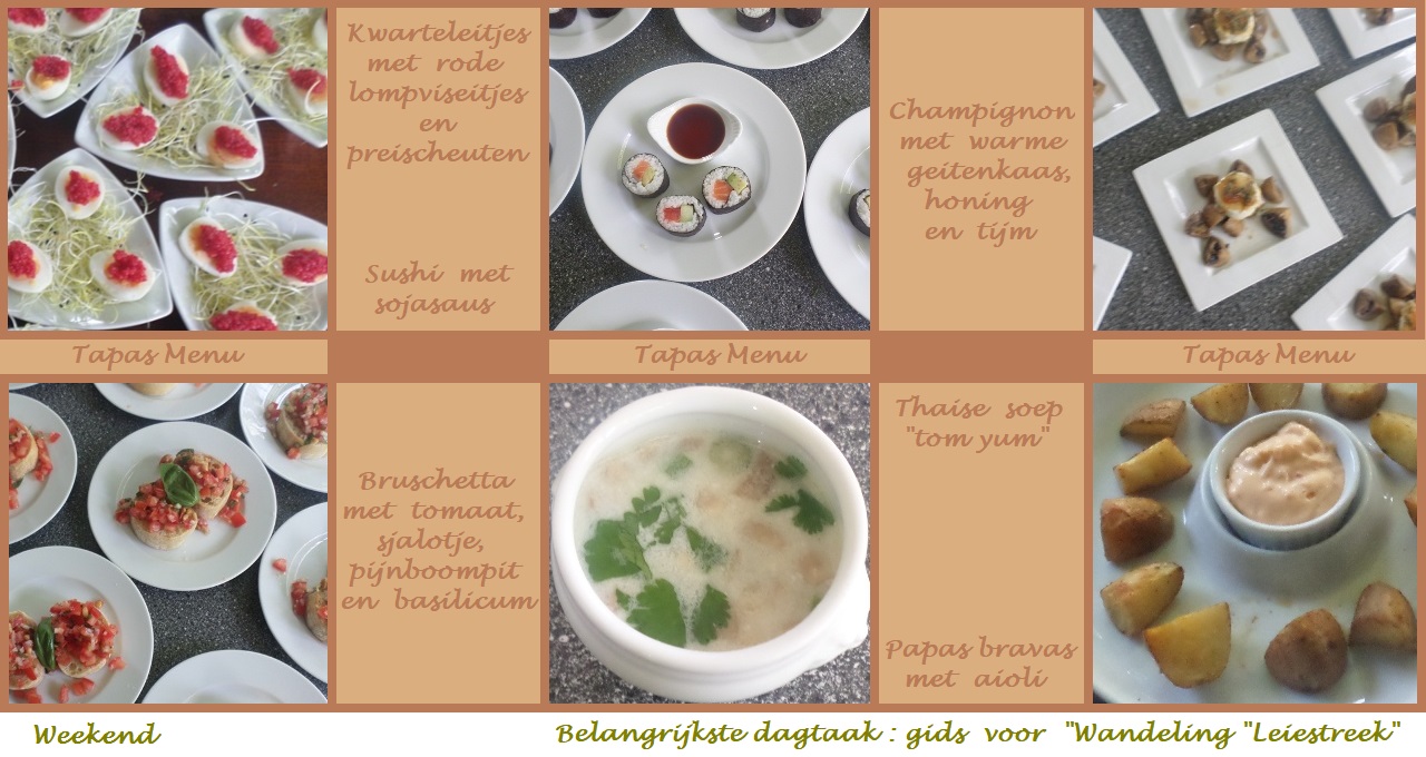 Menu in foto's