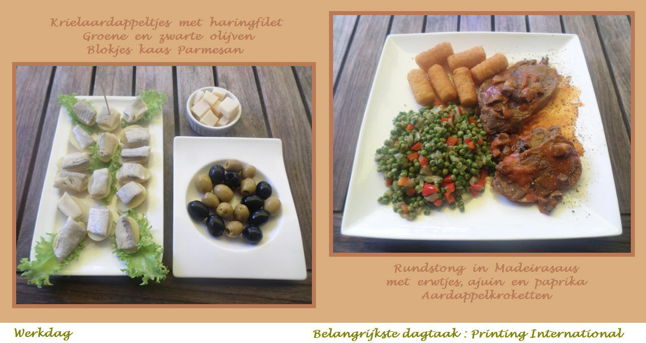 Menu in foto's