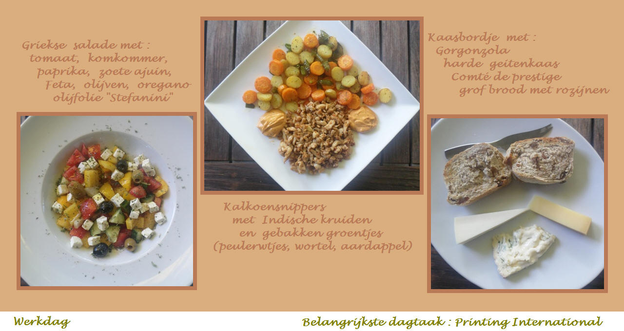 Menu in foto's