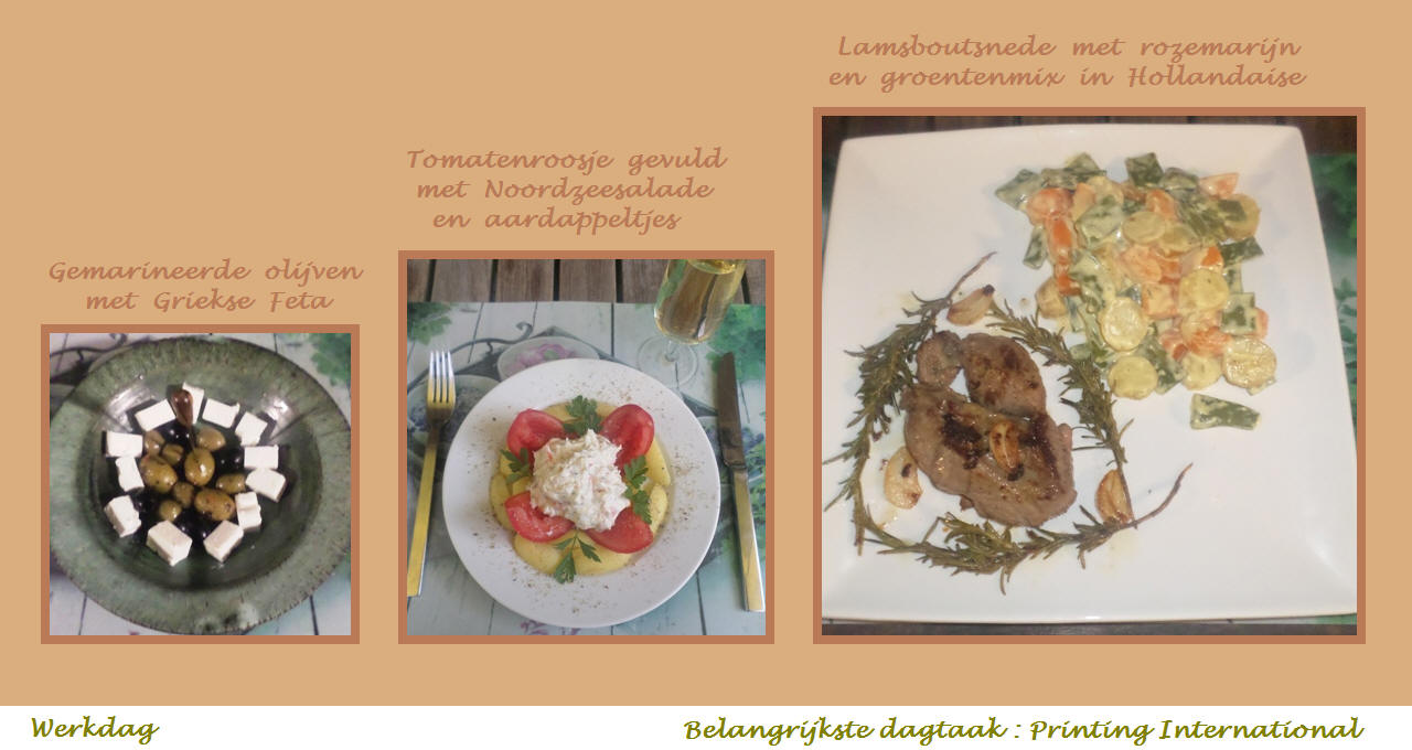 Menu in foto's