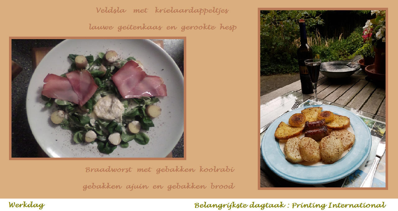 Menu in foto's