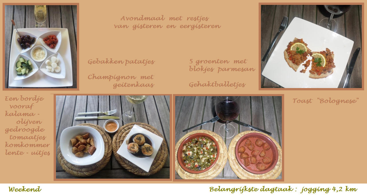 Menu in foto's