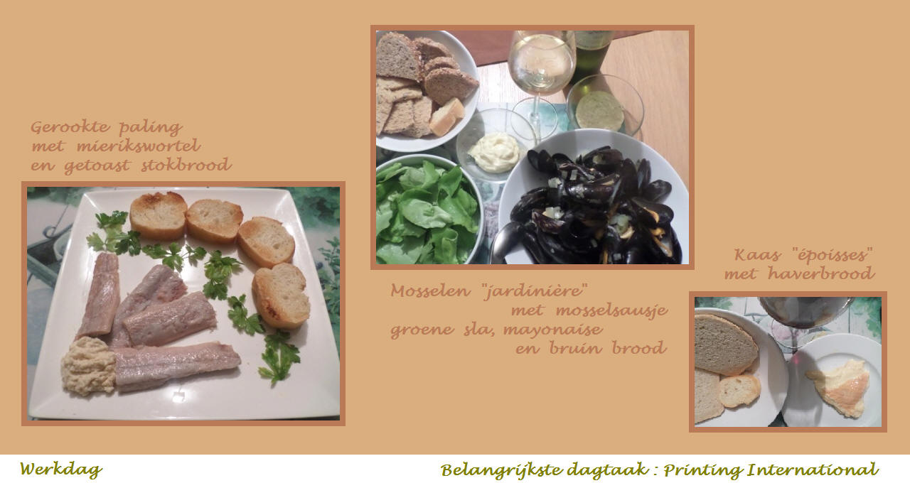 Menu in foto's