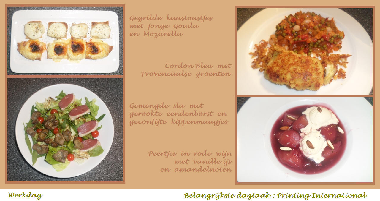 Menu in foto's