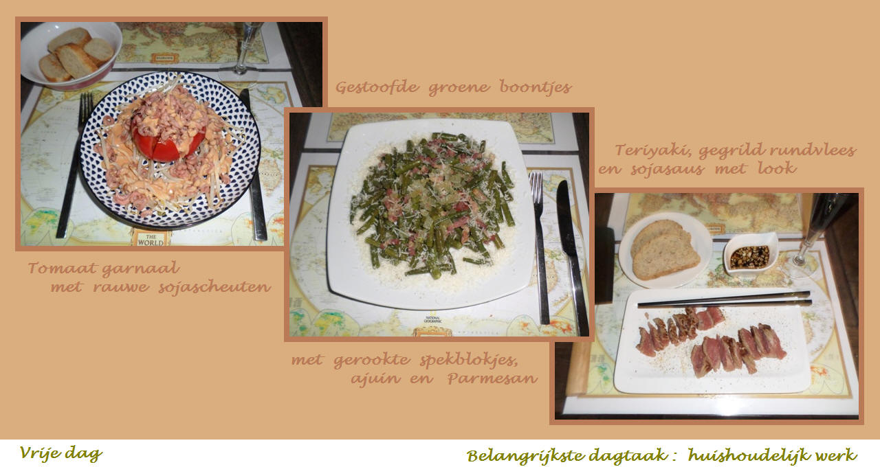 Menu in foto's