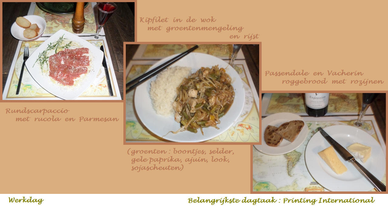 Menu in foto's