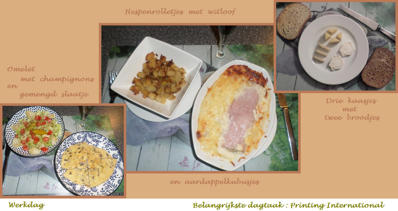 Menu in foto's