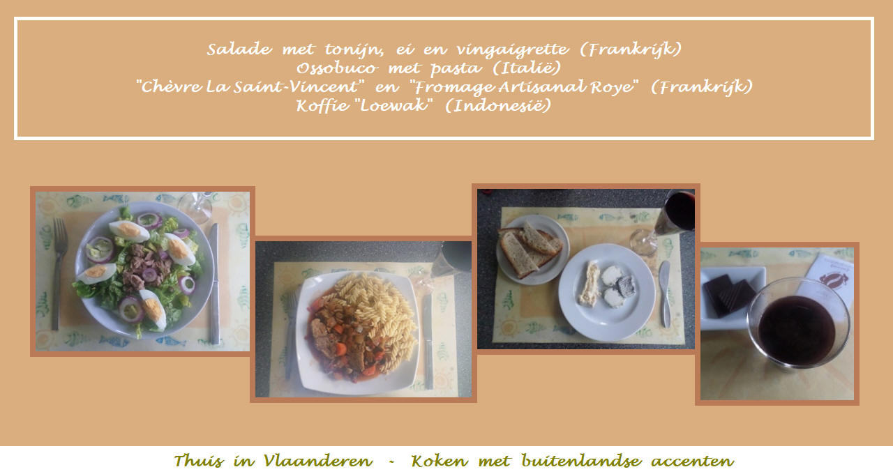 Menu in foto's