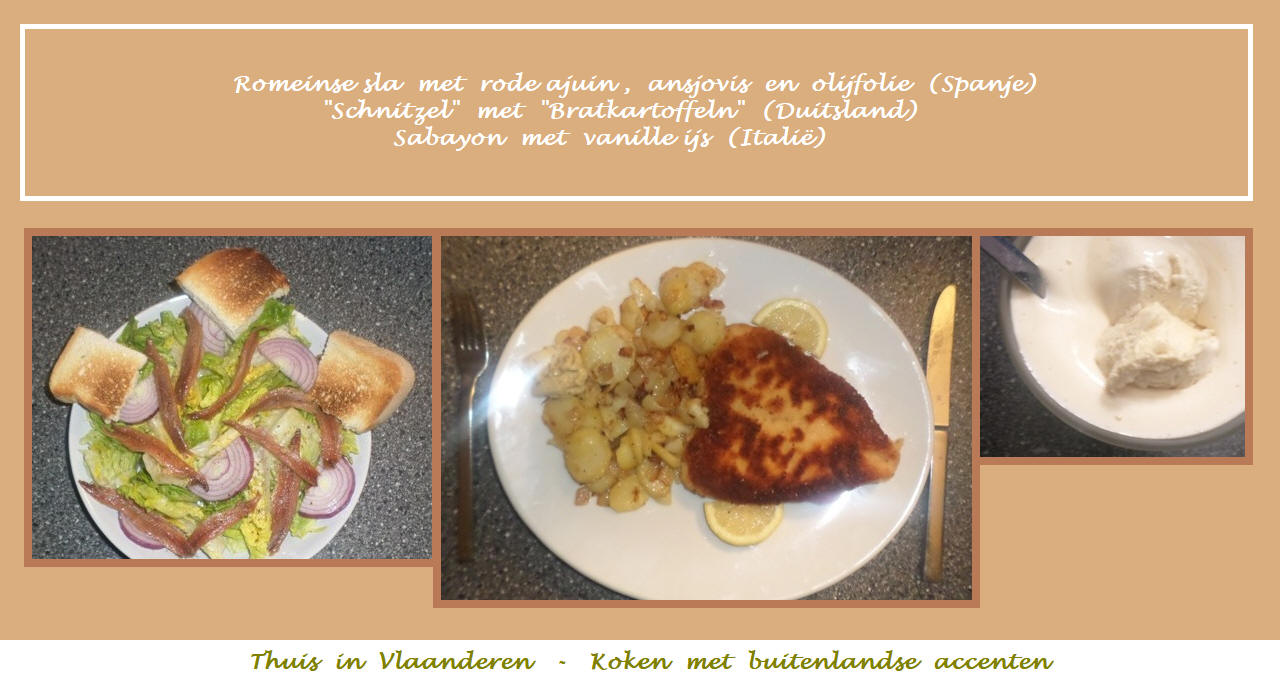 Menu in foto's