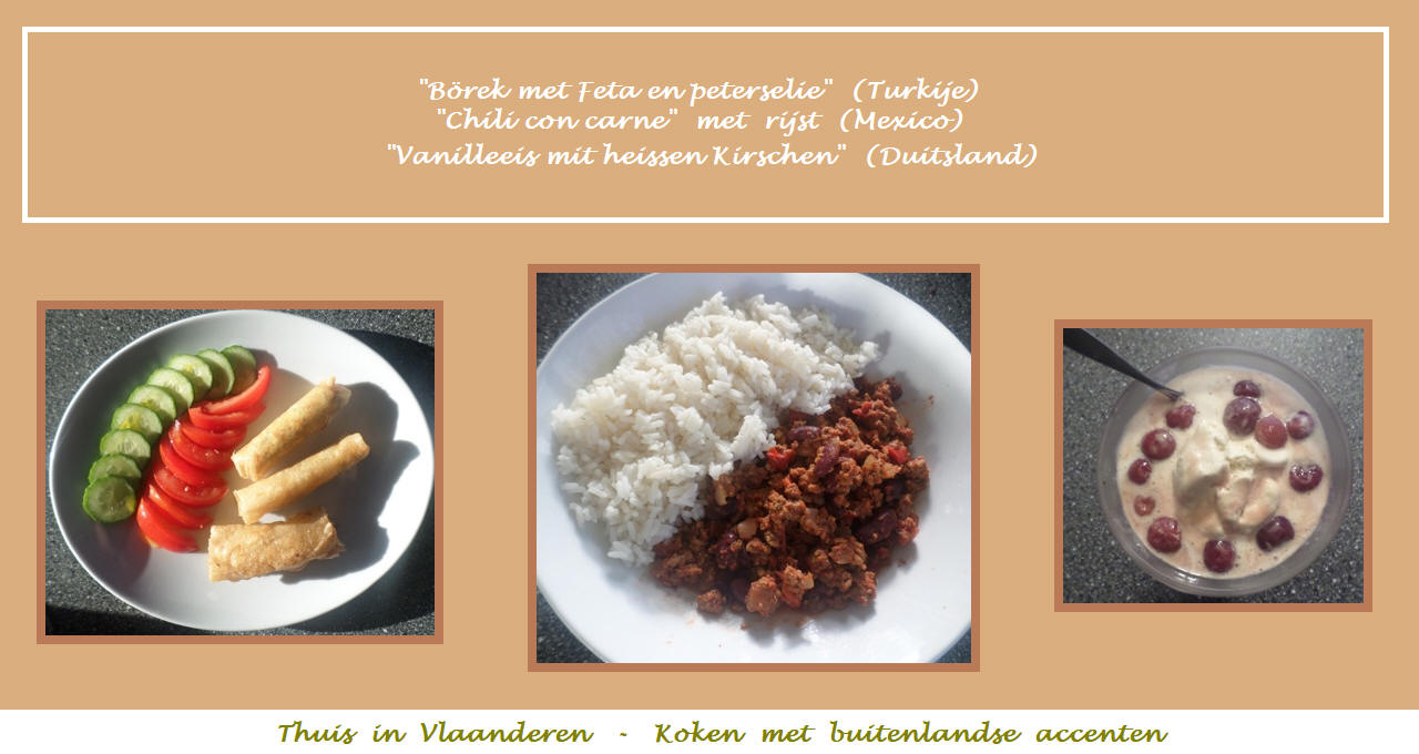 Menu in foto's