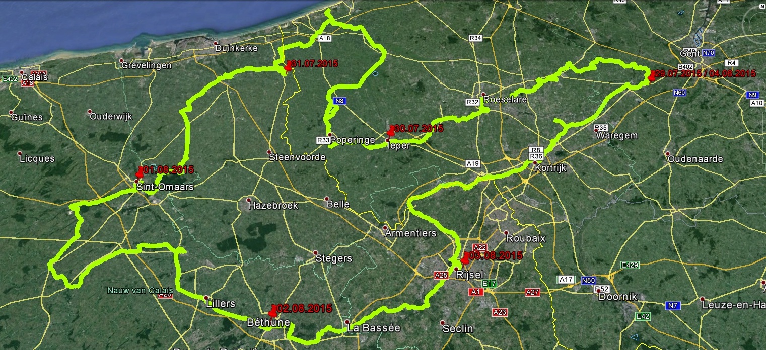 Fietsroute Vlaanderen