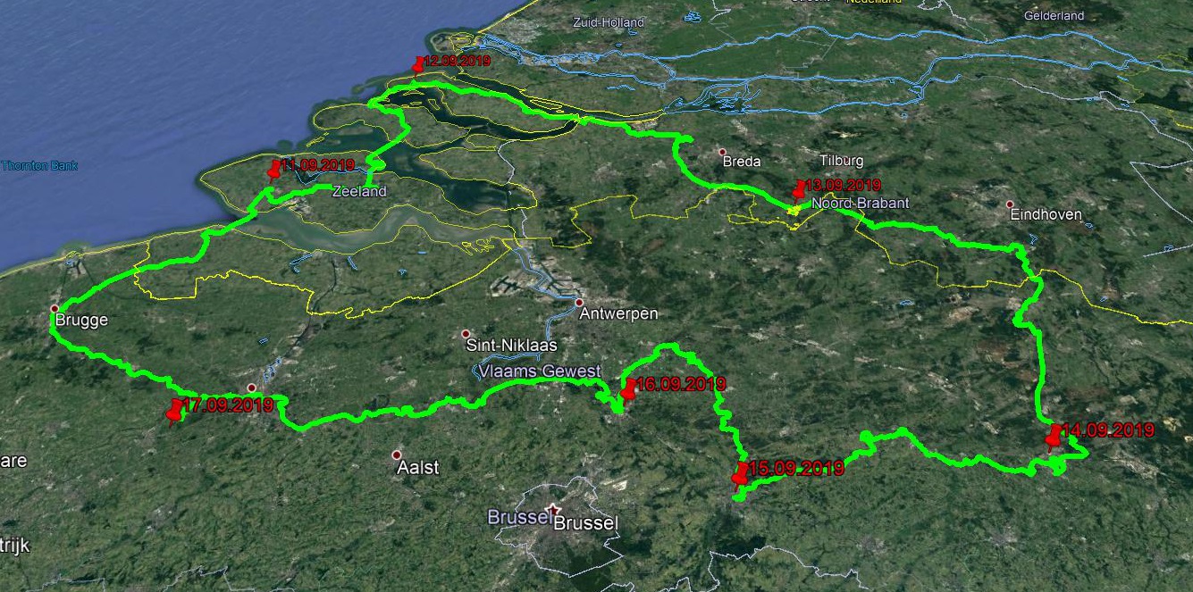 Fietsroute Vlaanderen