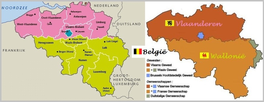 Vlaanderen en Wallonie - België